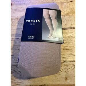 Torrid Tan Shimmer Tights Size 1/2 Lurex Sparkle Plus Size Hosiery NEW
